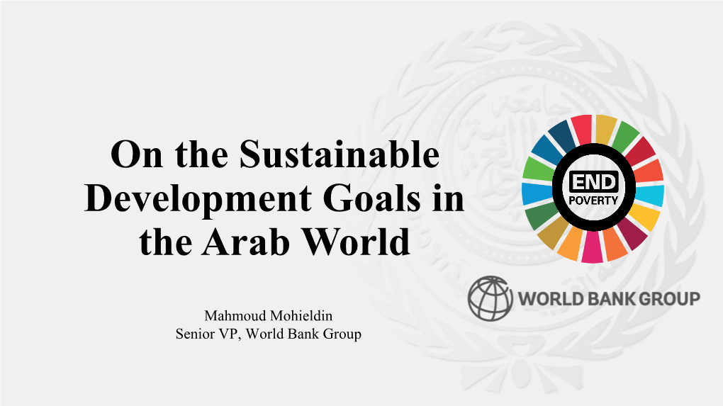 On the Sustainable Development Goals in the Arab World