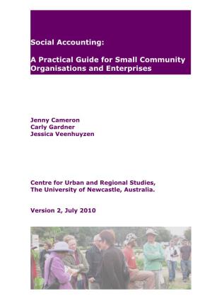 Social Accounting: a Practical Guide for Small-Scale Community Organisations