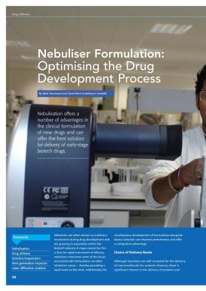 Optimising the Drug Development Process