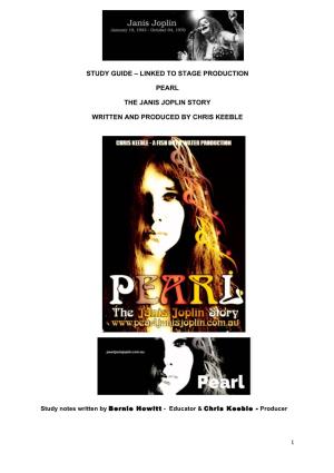 Study Guide – Linked to Stage Production Pearl the Janis