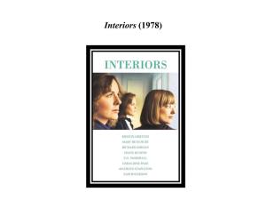 Interiors (1978) Il Primo Melodramma Di Woody “Ingmar Allen”