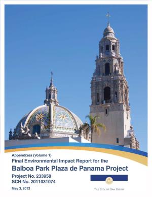 Balboa Park Plaza De Panama Project Project No