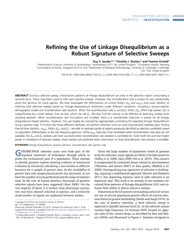 Refining the Use of Linkage Disequilibrium As A