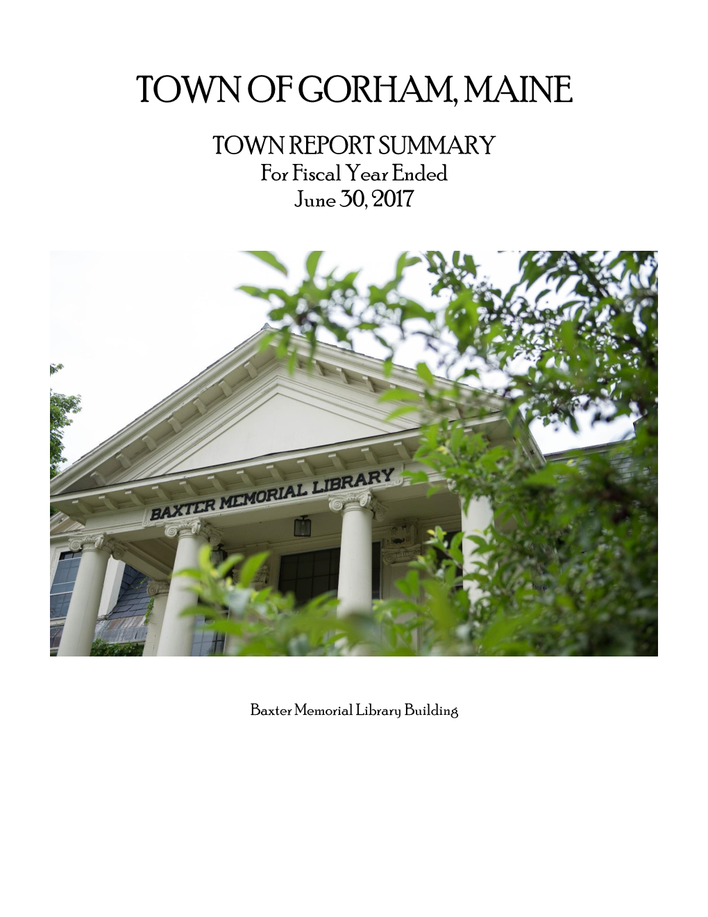 2016-17 Town Report