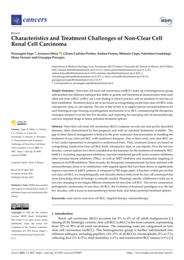 Characteristics and Treatment Challenges of Non-Clear Cell Renal Cell Carcinoma