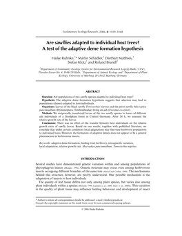 A Test of the Adaptive Deme Formation Hypothesis