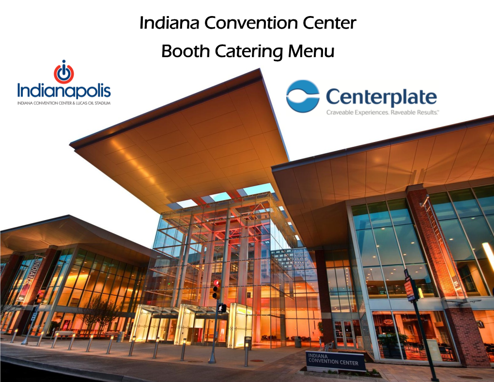 Indiana Convention Center Booth Catering Menu