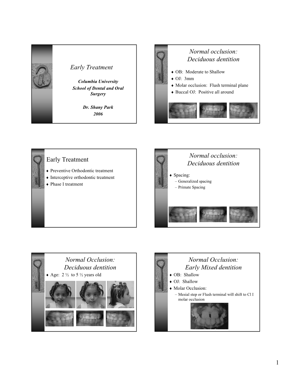 Deciduous Dentition Normal Occlusion