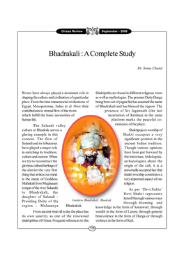 Bhadrakali : a Complete Study