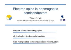 Electron Spins in Nonmagnetic Semiconductors