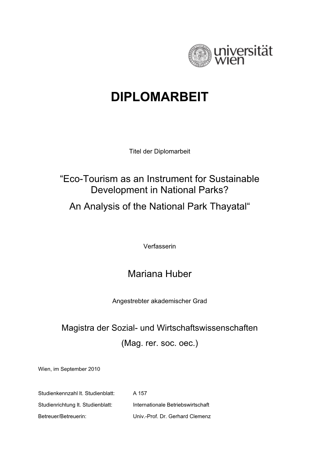 Diplomarbeit