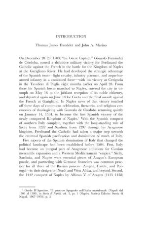 INTRODUCTION Thomas James Dandelet and John A. Marino
