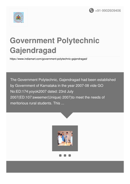 Government Polytechnic Gajendragad