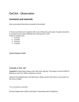 Gecaa - Observation
