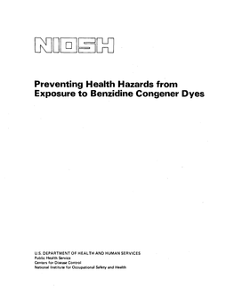 Hazards from Exposure to Benzidine Congener Dyes