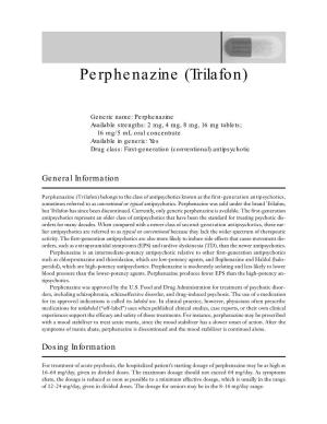 Perphenazine (Trilafon)