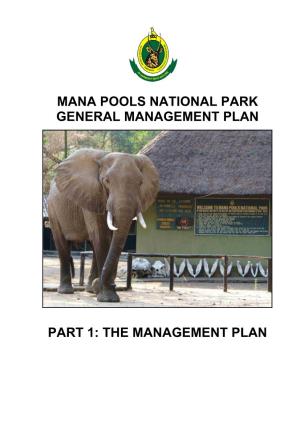 Mana Pools National Park General Management Plan Part 1