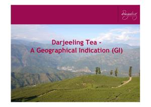 Darjeeling Tea - a Geographical Indication (GI) WORLD TEA SCENARIO - 2010