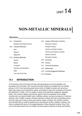 Non-Metallic Minerals