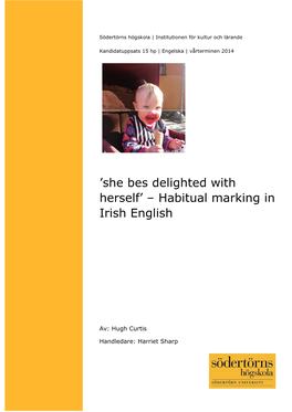 'She Bes Delighted with Herself' – Habitual Marking in Irish English