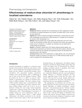 Effectiveness of Medium-Dose Ultraviolet A1 Phototherapy in Localized Scleroderma