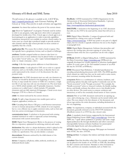 Glossary of E-Book and XML Terms June 2010