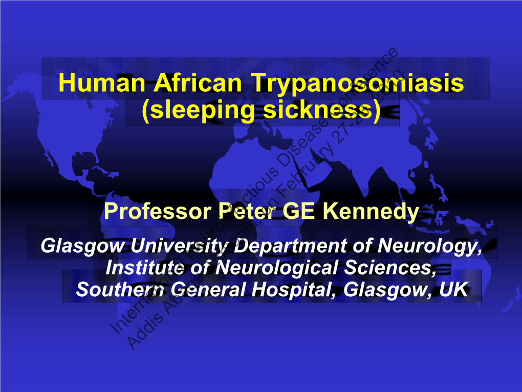 African Trypanosomiasis (Sleeping Sickness)