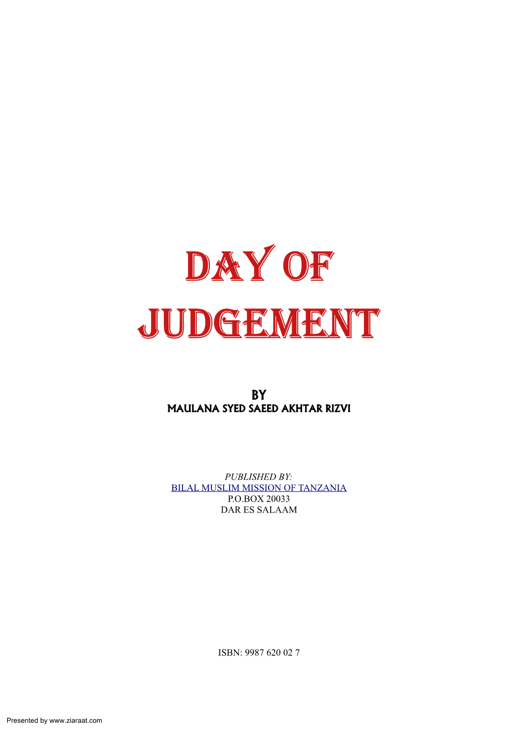 Day of Judgement