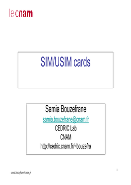 SIM/USIM Cards