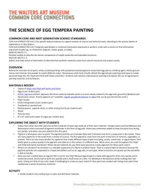 Science: Egg Tempera Painting