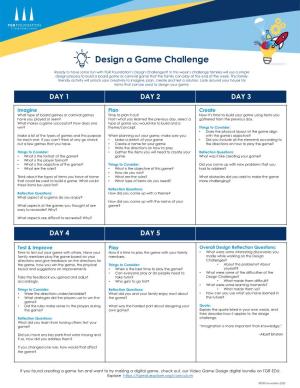 Design a Game Challenge