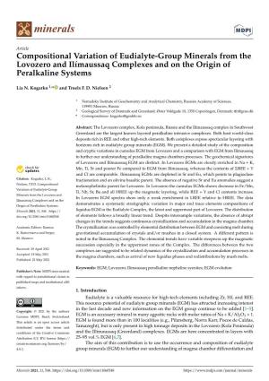 Compositional Variation of Eudialyte-Group Minerals from the Lovozero and Ilímaussaq Complexes and on the Origin of Peralkaline Systems