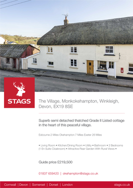 The Village, Monkokehampton, Winkleigh, Devon, EX19 8SE