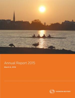 Thomson Reuters Annual Report 2015