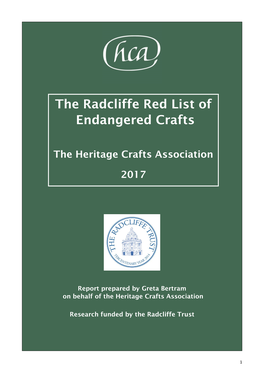 The Radcliffe Red List of Endangered Crafts