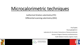 Microcalorimetric Techniques
