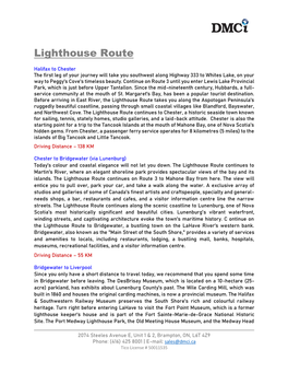 Lighthouse Route