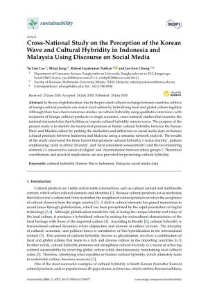 Cross-National Study on the Perception of the Korean Wave and Cultural Hybridity in Indonesia and Malaysia Using Discourse on Social Media