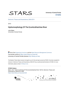 Hydromorphology of the Econlockhatchee River