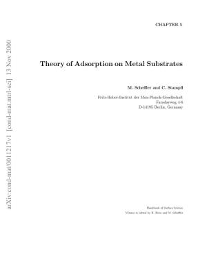 Theory of Adsorption on Metal Substrates