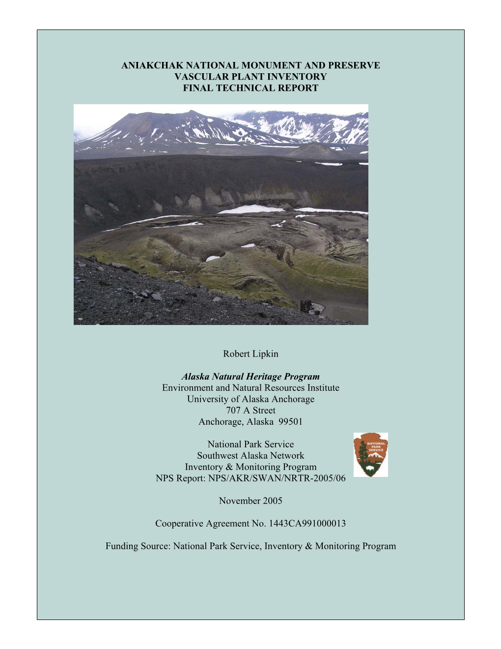 Aniakchak National Monument and Preserve Vascular Plant Inventory