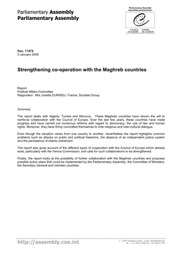 Renforcer La Coopération Avec Les Pays Du Maghreb