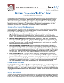 Issuebrief Firearm Possession “Red Flag” Laws