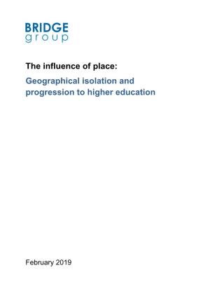 Geographical Isolation and Progression to Higher Education