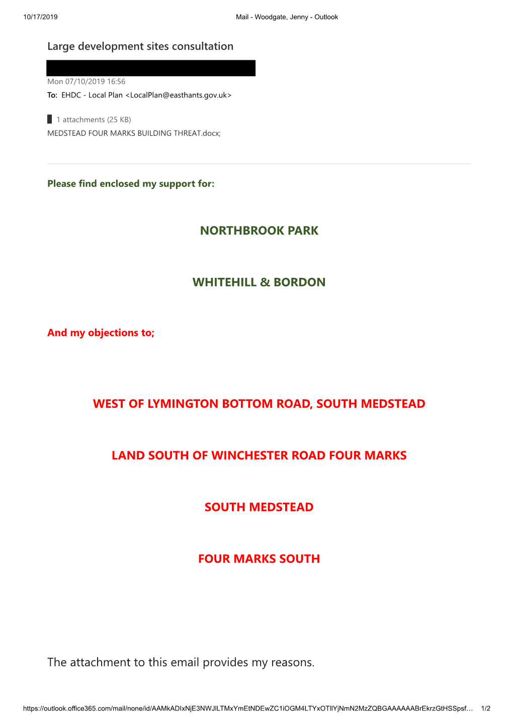 Northbrook Park Whitehill & Bordon West Of