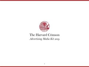 The Harvard Crimson Advertising Media Kit 2019