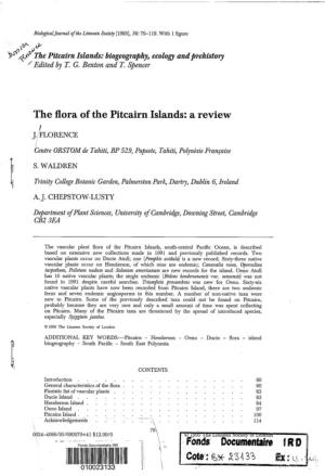 The Flora of the Pitcairn Islands: a Review I J