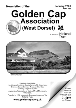 Newsletter of the January 2020 Issue 126 Golden Cap Association (West Dorset)