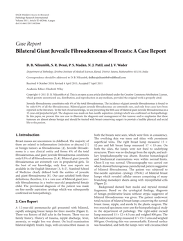 Bilateral Giant Juvenile Fibroadenomas of Breasts: a Case Report