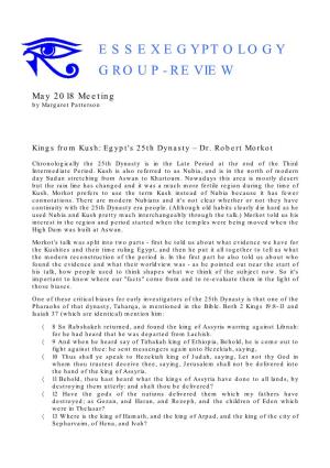 Kings from Kush: Egypt's 25Th Dynasty – Dr